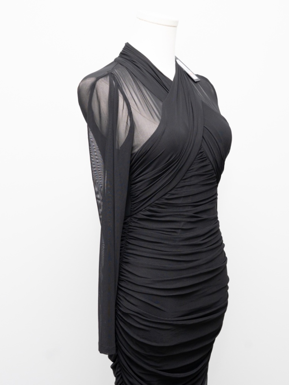 Kenneth Cole - Side Ruched Mesh Bodycon Dress - Picture 8 of 12
